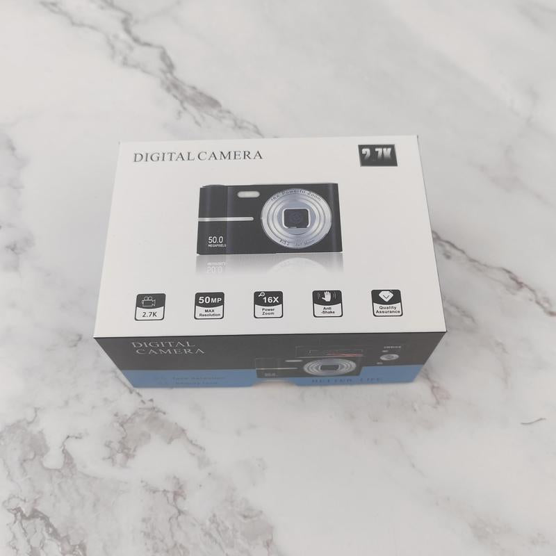 FHD 1080P Digital Camera with SD Card, 16X Digital Zoom Camera, Portable Mini Camera for Teenagers Students Boys Girls, Point and Shoot Camera for Gifts, Valentine'S Day Gift
