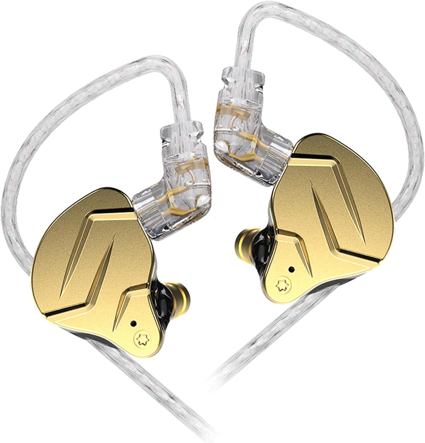 KZ ZSN Pro X in Ear Buds Earphones Hybrid Dynamic Driver Balanced Armature Earbuds Headphones Dual Driver 1DD 1BA Deep Bass Stereo Sound Ergonomic Comfortable Earphones(Without Mic, Golden)