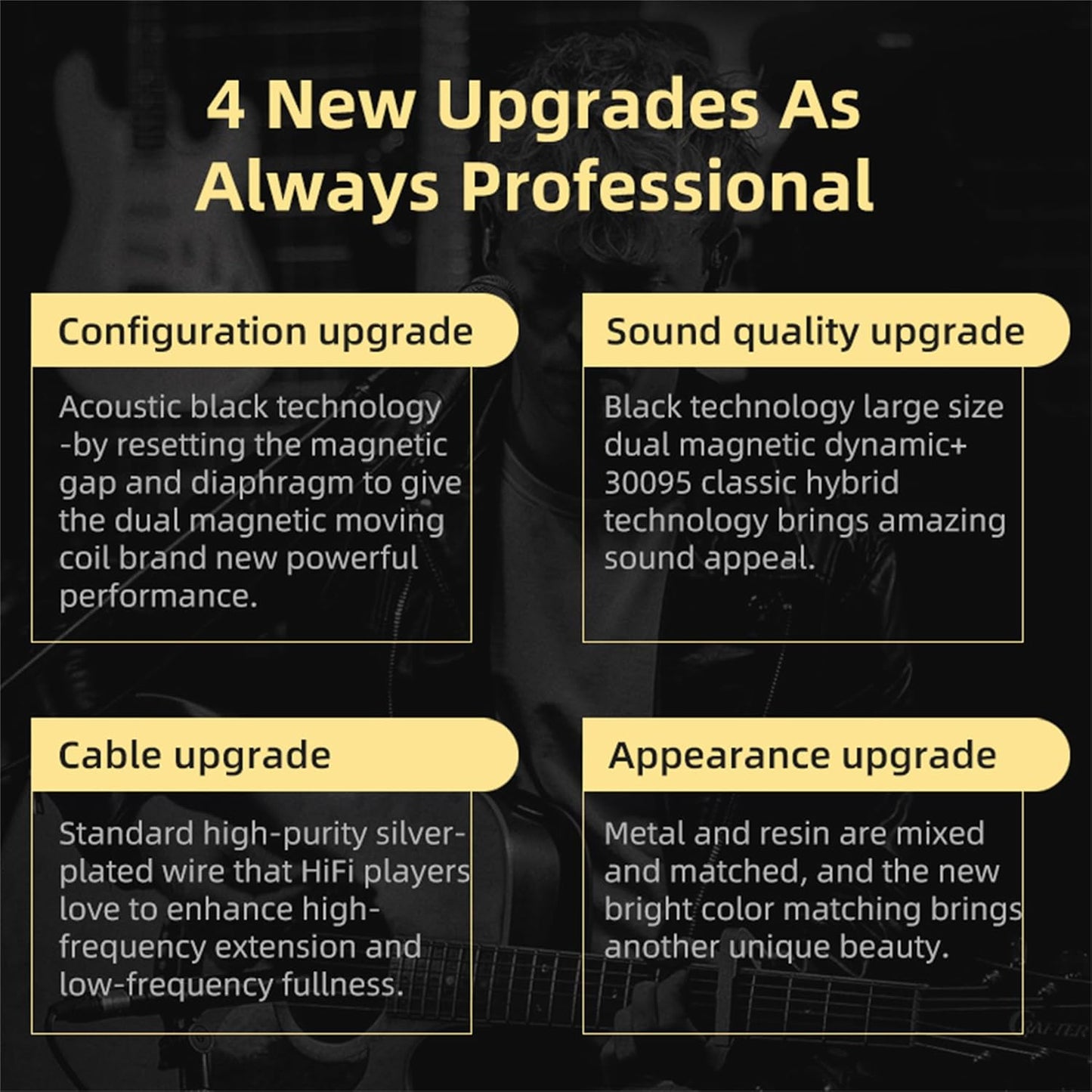 KZ ZSN Pro X in Ear Buds Earphones Hybrid Dynamic Driver Balanced Armature Earbuds Headphones Dual Driver 1DD 1BA Deep Bass Stereo Sound Ergonomic Comfortable Earphones(Without Mic, Golden)