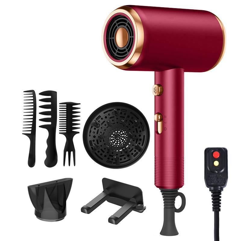 Powerful Ionic Hair Dryer Kit (1 Set), Including Hair Dryer & Concentrator & Diffuser & 3 Comb & Hanging Rack & Manual, Professional Hair Styling Tool, Versatile Styling Options, Frizz Reduction, Winter & New Year Gift, Christmas Gift, Gift Set