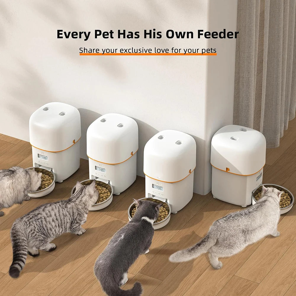 2L Button Wifi Camera Automatic Cat Feeder Pet Smart Cat Food Dispenser Timer Stainless Steel Bowl Auto Feeder for Cats Dog Bowl