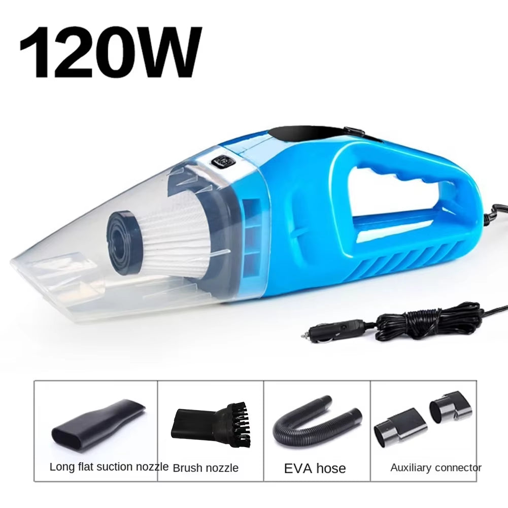 Car Vacuum Cleaner Dry Wet Dual Use Small Air Duster with 5M Cable Powerful Hoover Auto Vacuum Cleaner for Vehicle Home Cleaning