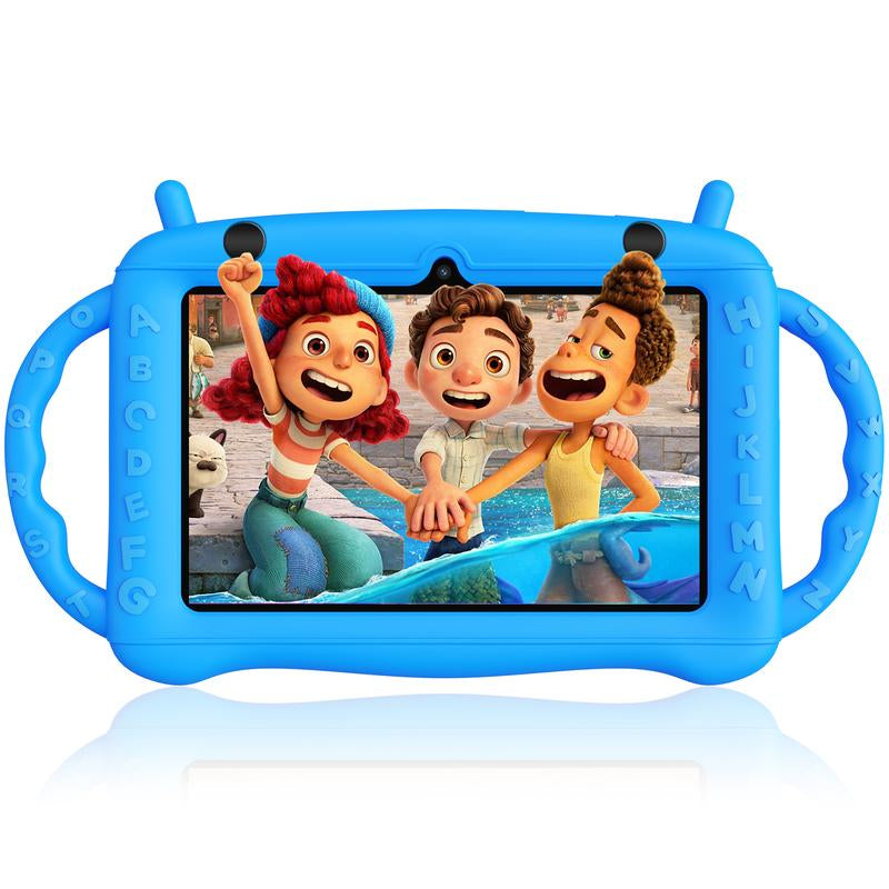 7-Inch Android Kids Tablet, 32GB ROM with Bluetooth, Wifi, GMS, Parental Controls, Dual Cameras, Shockproof Case, Education Smartphone Cellphone