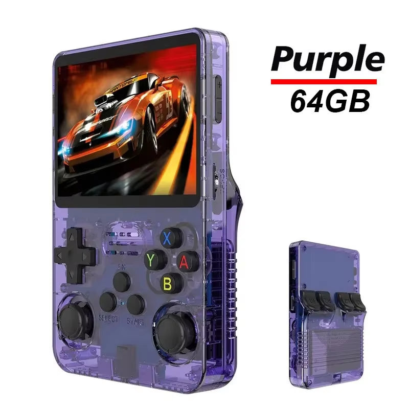 R36S Handheld Game Console 3.5 Inch IPS Screen 64G Linux Portable Video Games Player Open Source System Arcade Retro Games