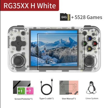 RG35XX H Handheld Game Console 3.5-Inch IPS Screen Linux H700 Retro Video Games Player 3300Mah 64G 5528 Classic Games