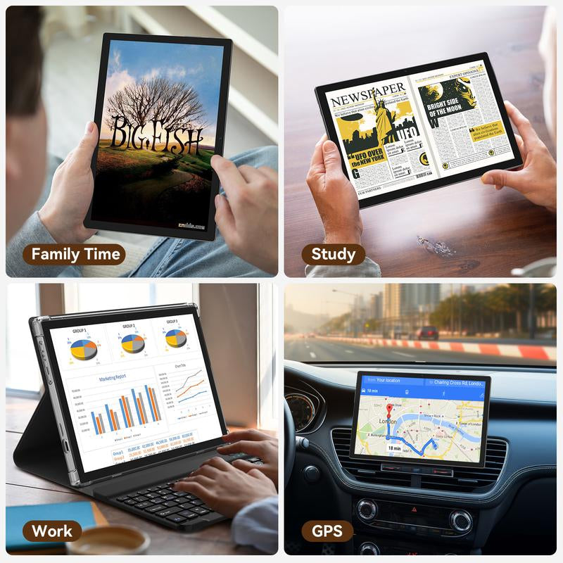 2025 Newest Tablet Android Tablets 10 Inch, 128GB ROM+8GB RAM+512GB Expandable, Octa-Core Processor, 2 in 1 Tablet with Keyboard Case Mouse, 7000Mah Battery Tablet PC, 5G Wifi, Dual Camera, BT5.0 Tablet on Sale Deal Springtok