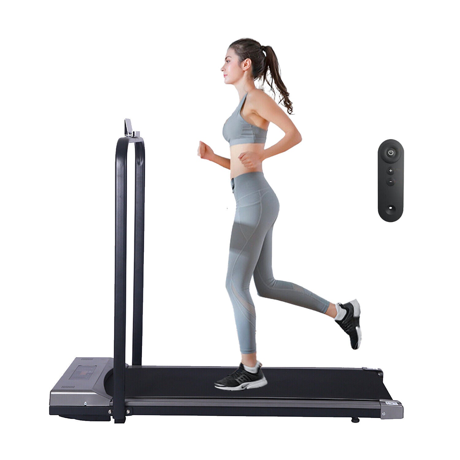 LED Foldable Treadmill Walking Running Machine Home Office under Desk W/ Remote