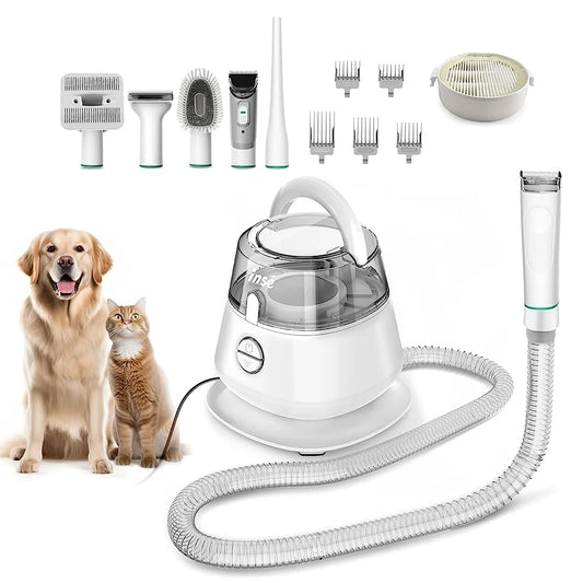 P20 300W Professional Pet Grooming Vacuum Kit 9000PA Shedding Clipper Brush Tool Set Low Noise Pet Cleaning Kit