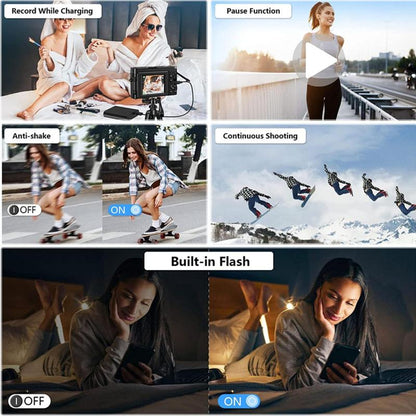 Fall 4K Digital Camera, 48MP Vlogging Camera, Compact Camera Electronics 16X Zoom Digital Camera with Flip Screen, 32G SD Card, Summer Gift, Electronics Point Shoot Cameras, Digital Camera Pictures, Portable Camera, Professional Camera