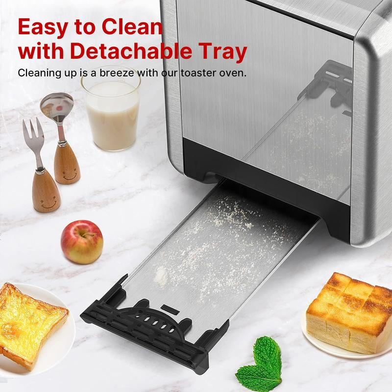 WHALL 2&4 Slice Toaster with Stainless Steel Digital Timer Toaster with Sound Function,Smart Extra Wide Slots Toaster with Bagel, Cancel, Defrost, 6 Bread Types & 6 Shade Settings .